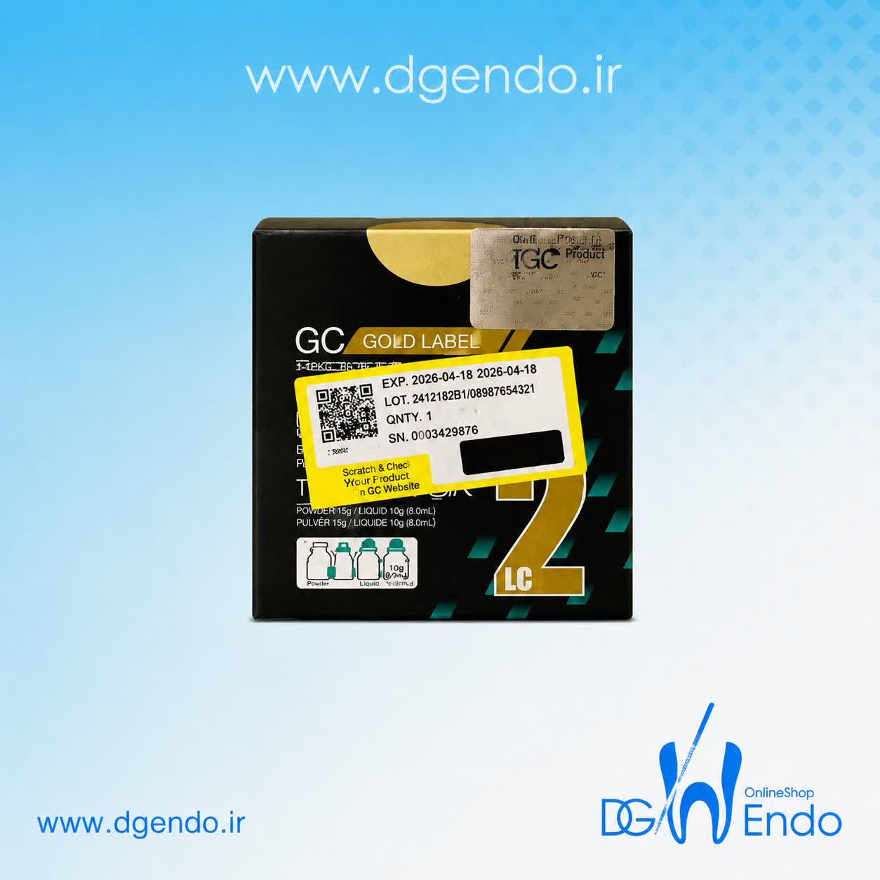 سمان گلاس آینومر ترمیمی لایت جی سی GC Fuji II LC Gold Label