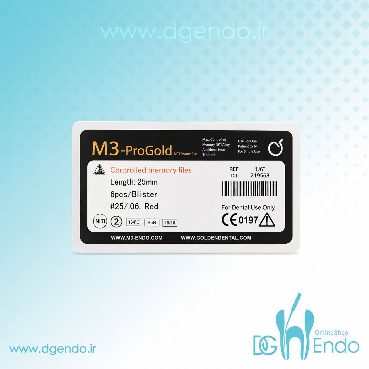 فایل روتاری 4٪ M3 Pro Gold Rotary File